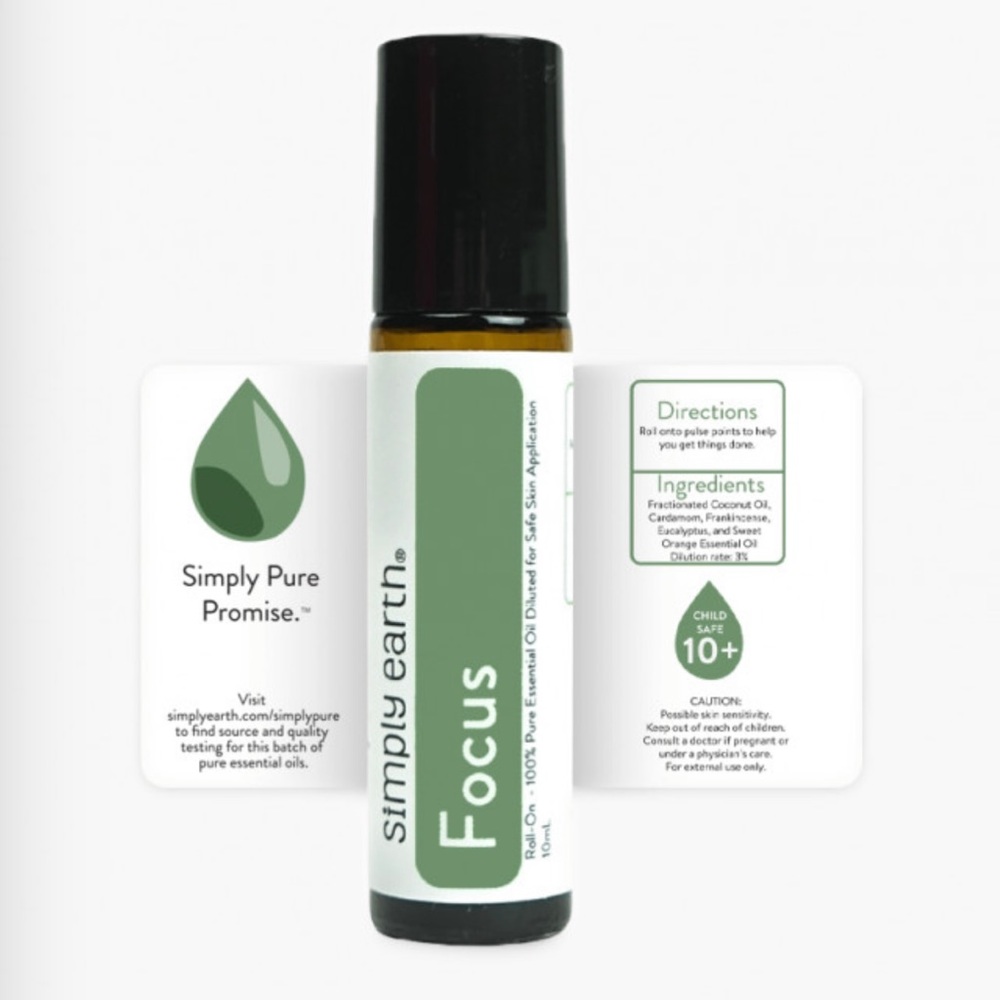 Simply Earth Focus Essential Oil Blend Roll On